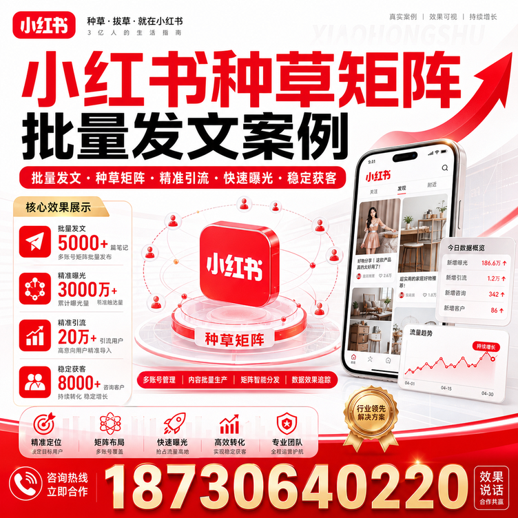 常州小红书种草矩阵批量发文案例